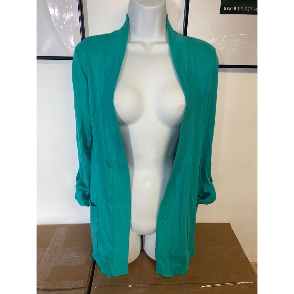 Cute Teal Cardigan w/Pockets S